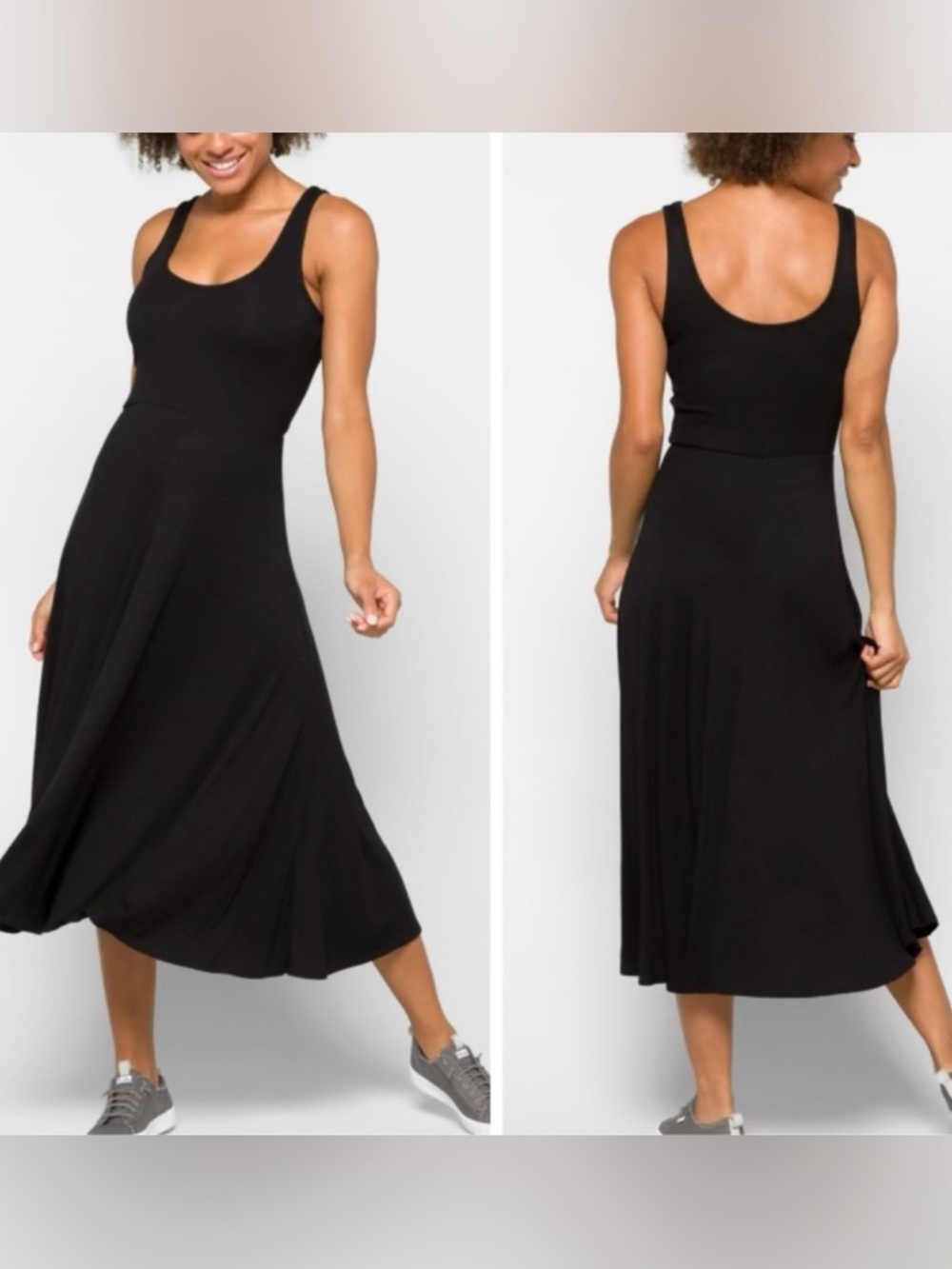 Marine Layer Lexi Scoop Neck Rib Knit Midi Dress